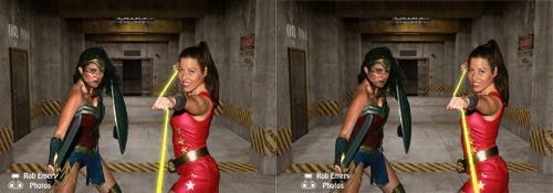 Donna Troy fights alongside Wonder Woman